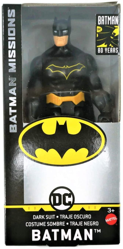 Batman Missions DC 6 Inch Action Figures | 5 Pack Includes The Joker, Grey Suit Batman, Black Suit Batman, Robin and Nightwing | 5 Point Articulation