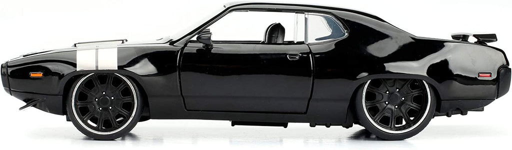 Jada Toys Fast & Furious 1:24 Dom's Plymouth GTX Die-cast Car, Toys for Kids and Adults, Black, Standard