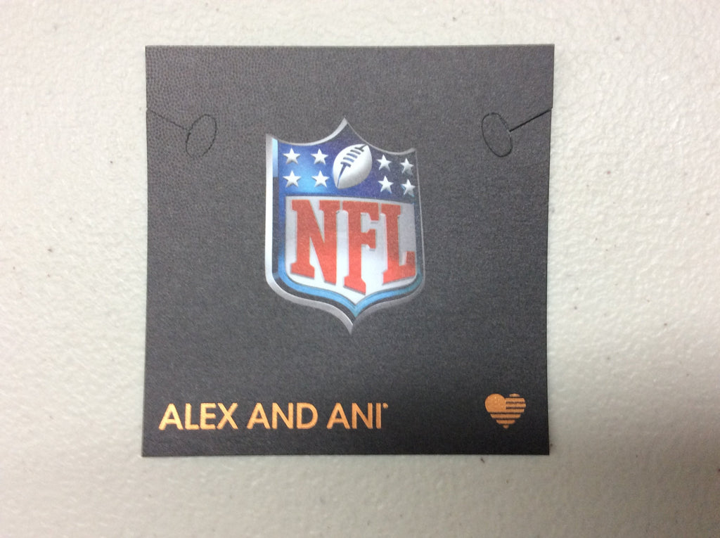 Alex and Ani Womens Color Infusion New England Patriots Football II Bangle