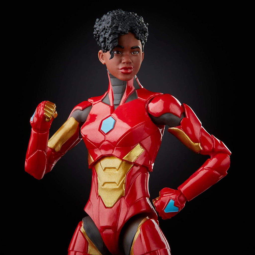 Hasbro Marvel Legends Series 6-inch Ironheart Action Figure Toy, Premium Design and Articulation, Includes 5 Accessories and 1 Build-A-Figure Part, Red,gold