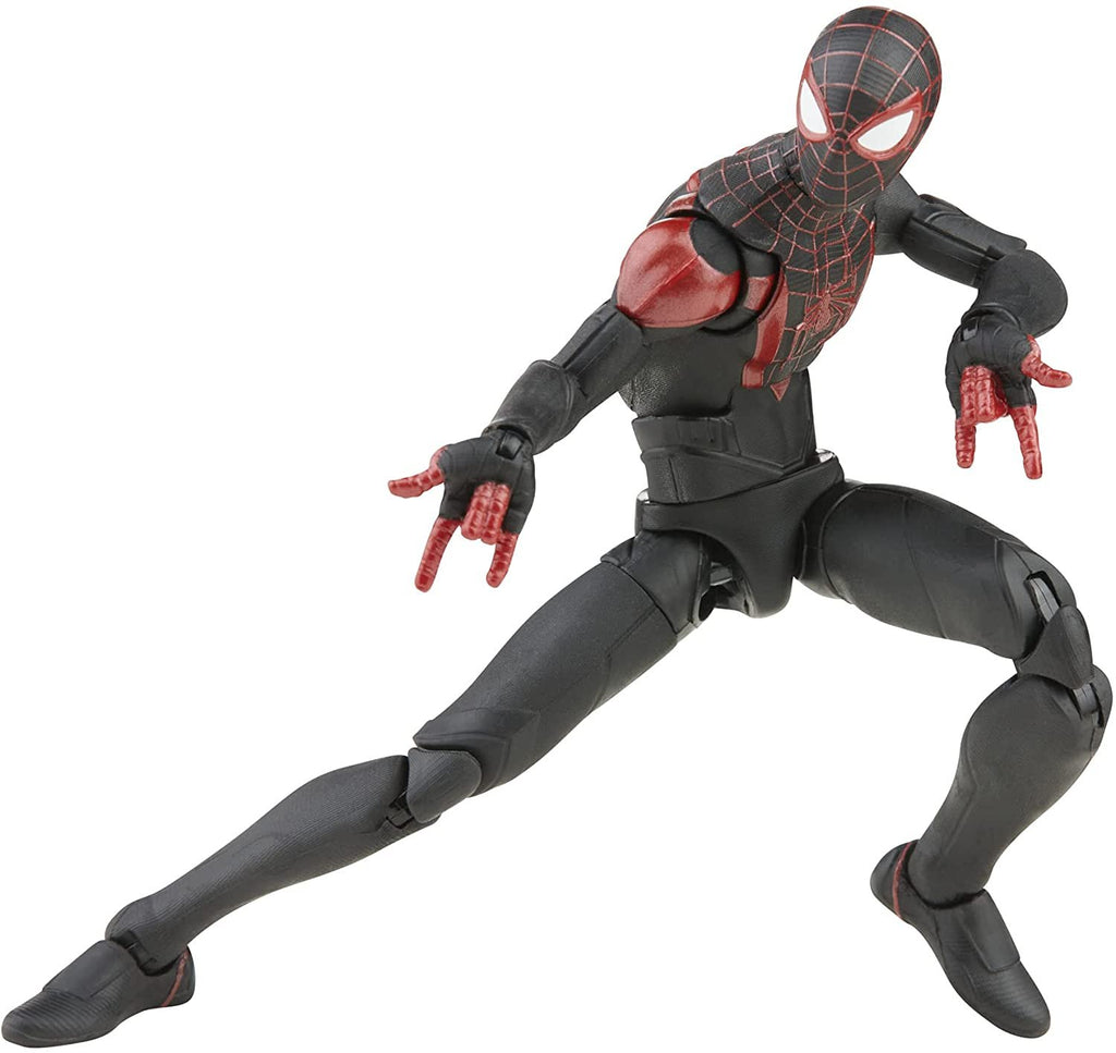 Spider-Man Marvel Legends Series Gamerverse Miles Morales 6-inch Collectible Action Figure Toy and 7 Accessories and 1 Build-A-Figure Part(s)