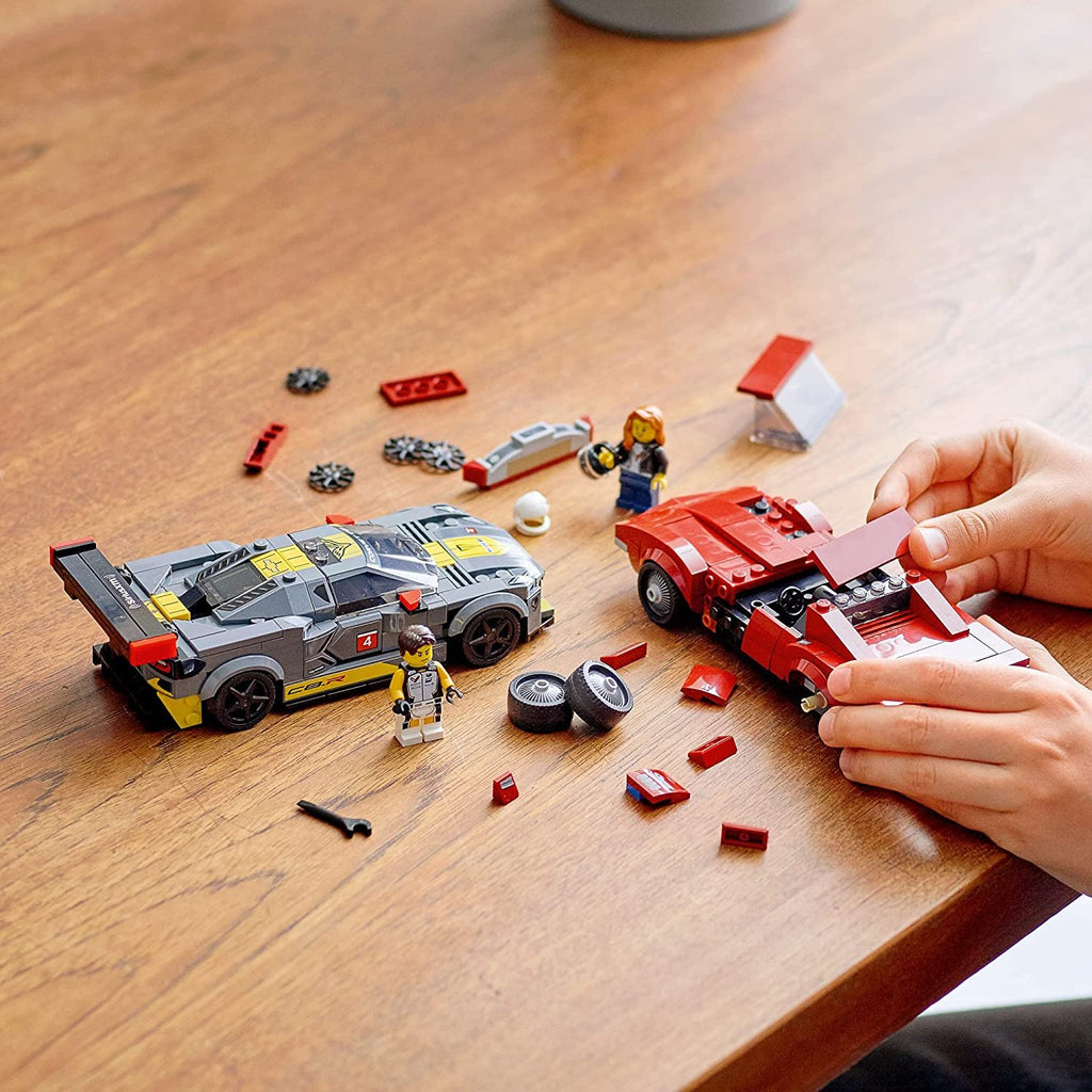 LEGO Speed Champions Chevrolet Corvette C8.R Race Car and 1968 Chevrolet Corvette 76903 Building Kit; New 2021 (512 Pieces)