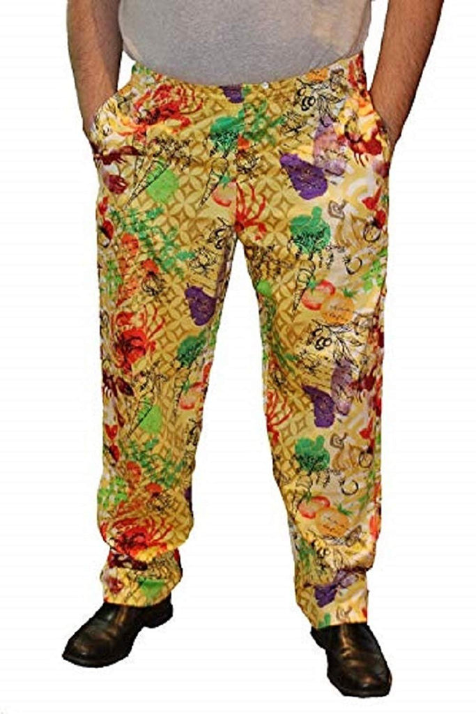 Sand Storm Baggy Chef Pants 100% Cotton XS-6X Vintage, Cupcakes, Chalk Stripe Pockets