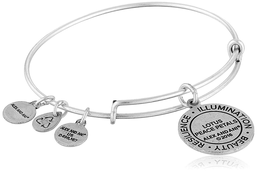 Alex and Ani Lotus Peace Petals III Expandable Rafaelian Bangle Bracelet
