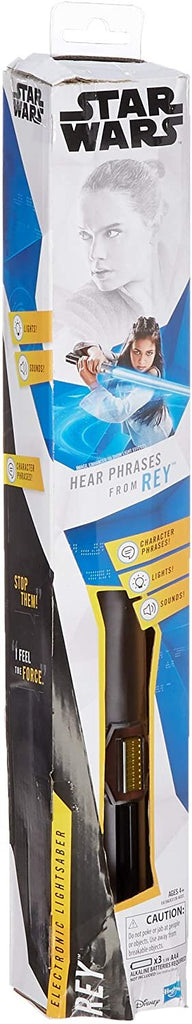 STAR WARS Rey Electronic Blue Lightsaber Toy for Ages 6 & Up with Lights, Sounds, & Phrases Plus Access to Training Videos