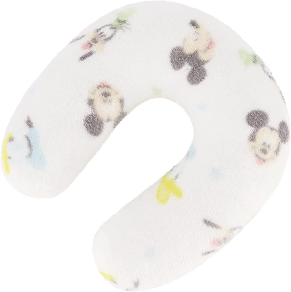 Disney Baby Mickey Mouse Blanket and Neck Roll Pillow Set- Great Headrest Pillow for Travel, Children