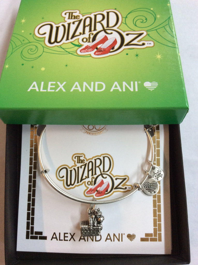 Alex and Ani Wizard of Oz, Toto Bangle Bracelet Rafaelian Silver One Size
