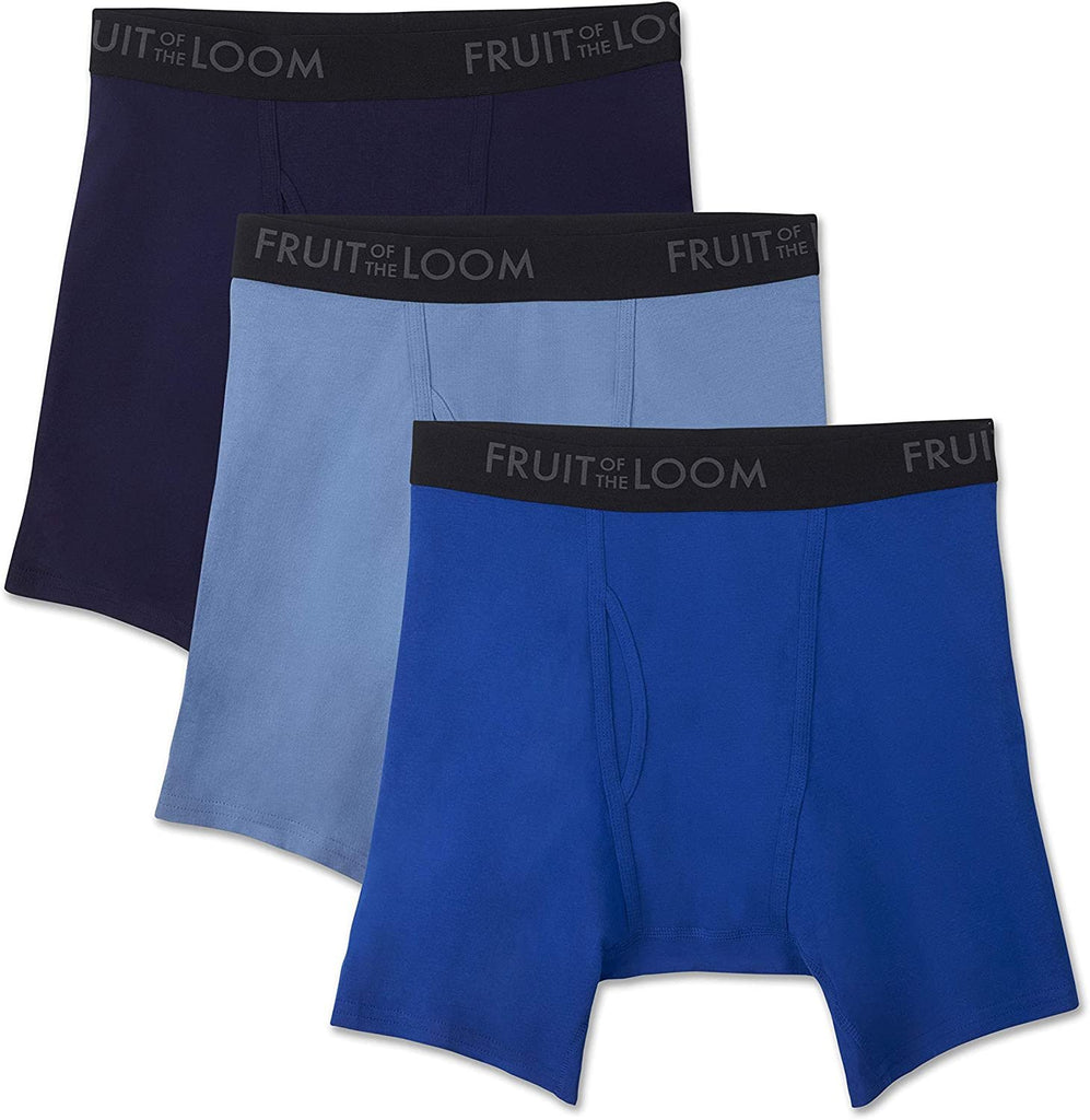 Fruit of the Loom Men's Breathable Cotton Boxer Briefs (Regular & Big Man)