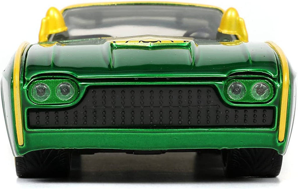 Jada Toys Marvel 1:24 1963 Ford Thunderbird Die-cast Car & 2.75'' Loki Figure, Toys for Kids and Adults