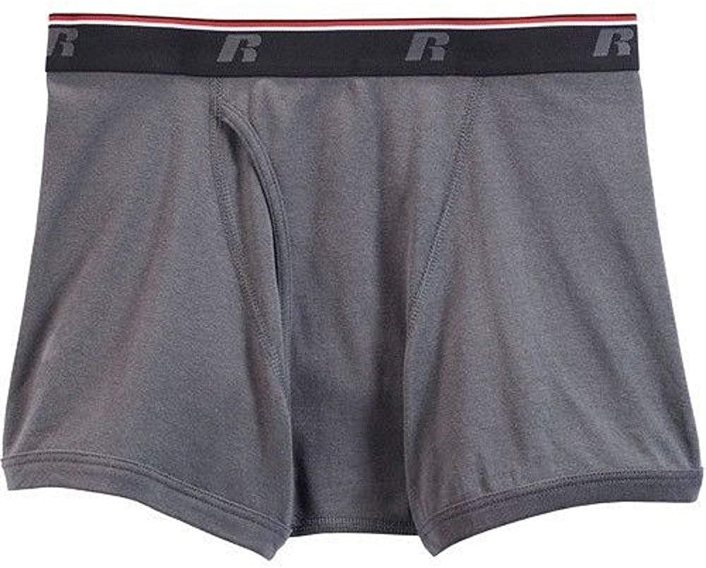 Russell Mens Comfort Performance Short Leg 6-pk Boxer Briefs Sizes 2XL Spandex