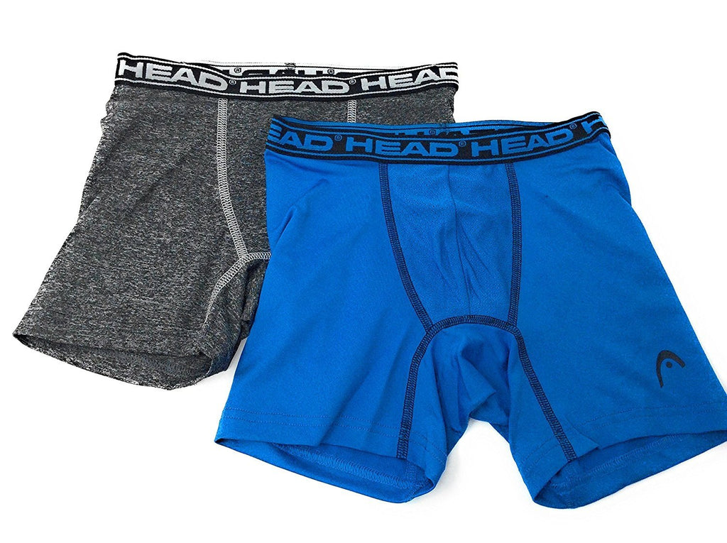 HEAD Boys Performance Boxer Briefs 2-Pack S-XL Polyester/Spandex Underwear
