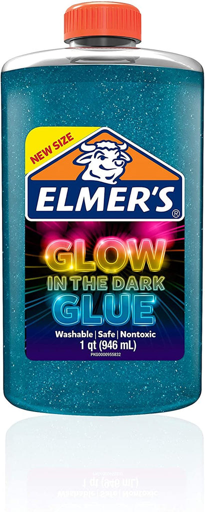Elmer'S Glow in The Dark Liquid Glue, Washable, Blue, 1 Quart