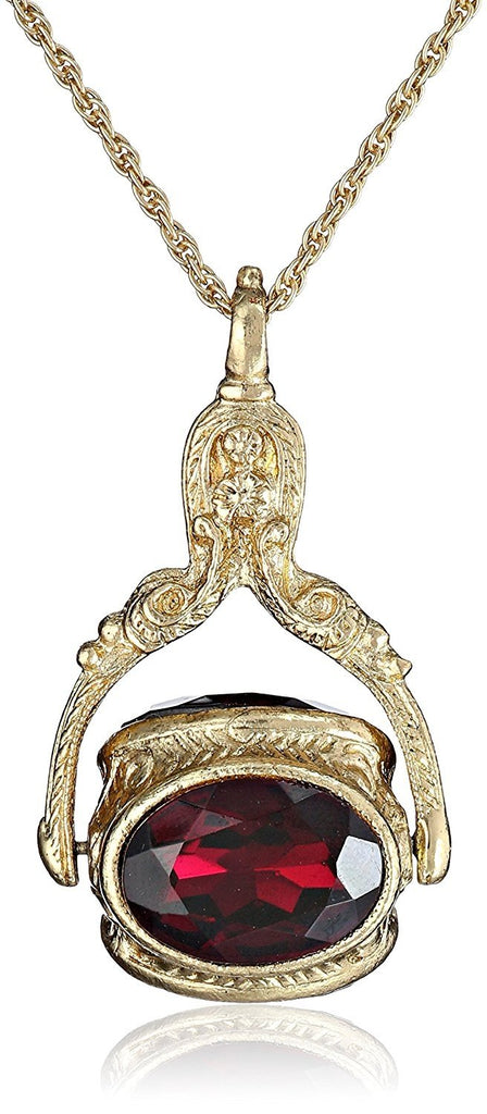 1928 Jewelry Vintage-Inspired Rotating Crystal Necklace, 30"