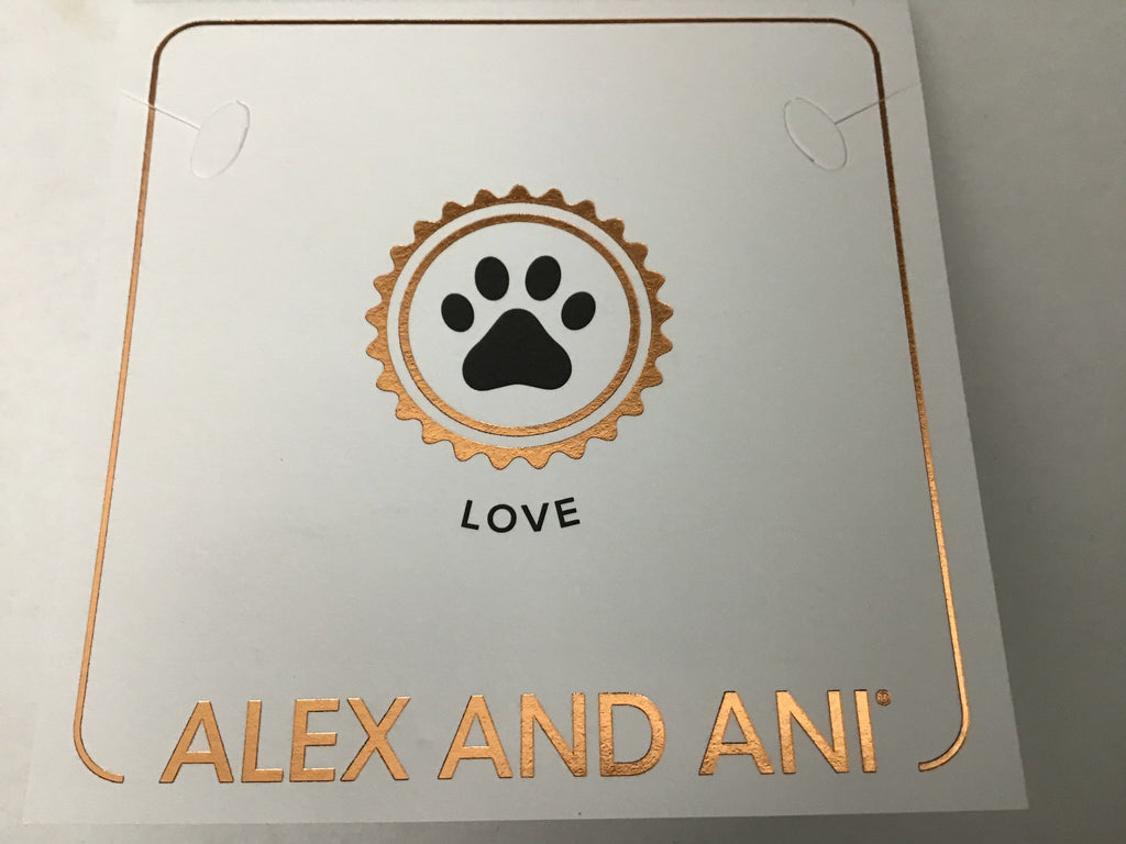 Alex and ANI Duo Charm Meow and Woof Bangle Bracelet Silver/Woof One Size