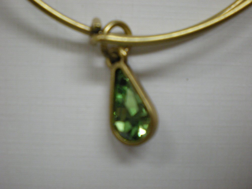 Alex and Ani Womens Swarovski Teardrop Color Code Bangle September/Rafaelian Gold/Sapphire