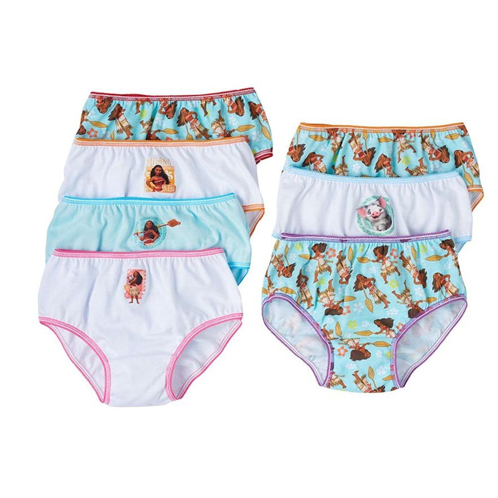 Disney Moana Girls Cotton Panties Underwear 7-Pack
