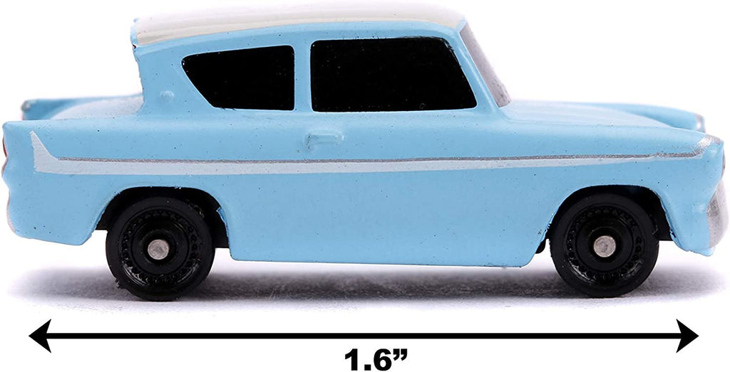 Jada Toys Nano Hollywood Rides Harry Potter 1959 Ford Anglia & Knight Bus 2-Pack Die-Cast Collectible Vehicles 31719, White