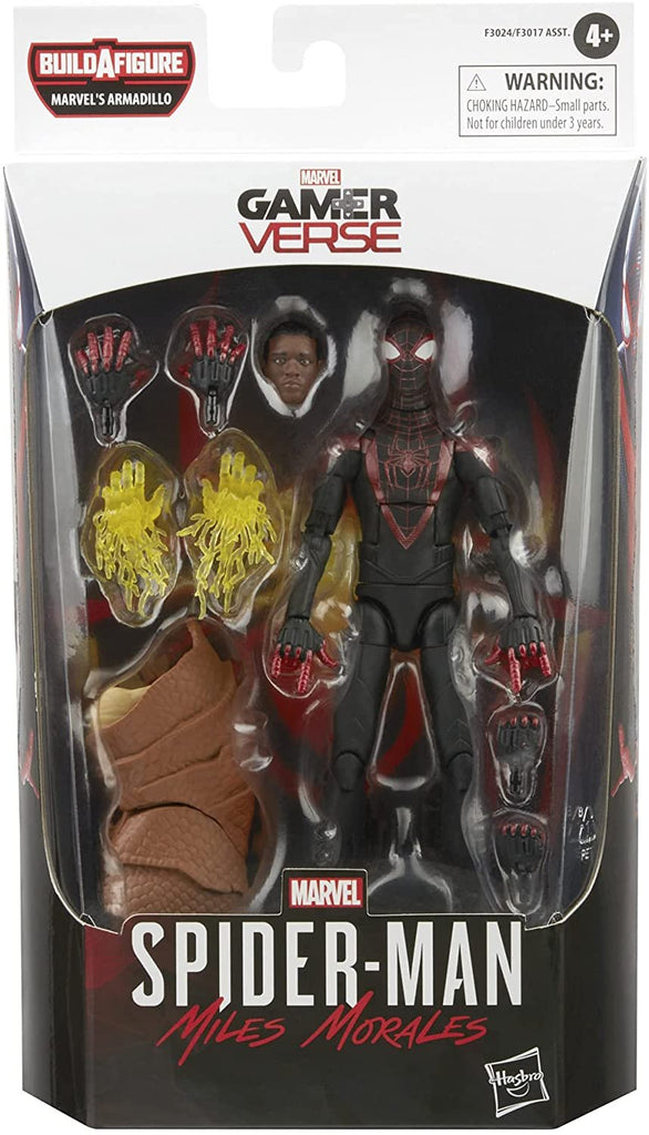 Spider-Man Marvel Legends Series Gamerverse Miles Morales 6-inch Collectible Action Figure Toy and 7 Accessories and 1 Build-A-Figure Part(s)