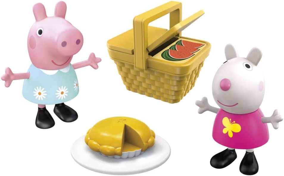 Peppa Pig Peppa's Adventures Peppa's Picnic Playset, Preschool Toy with 2 Figures and 8 Accessories, for Ages 3 and Up
