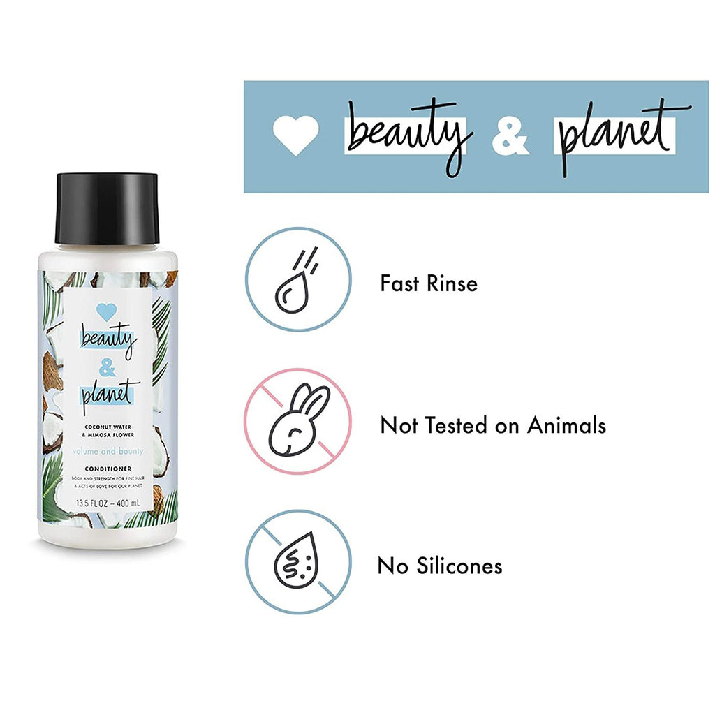 Love Beauty And Planet Shampoo and Conditioner for Damaged Hair Coconut Oil and Ylang Ylang 13.5 oz, 2 count