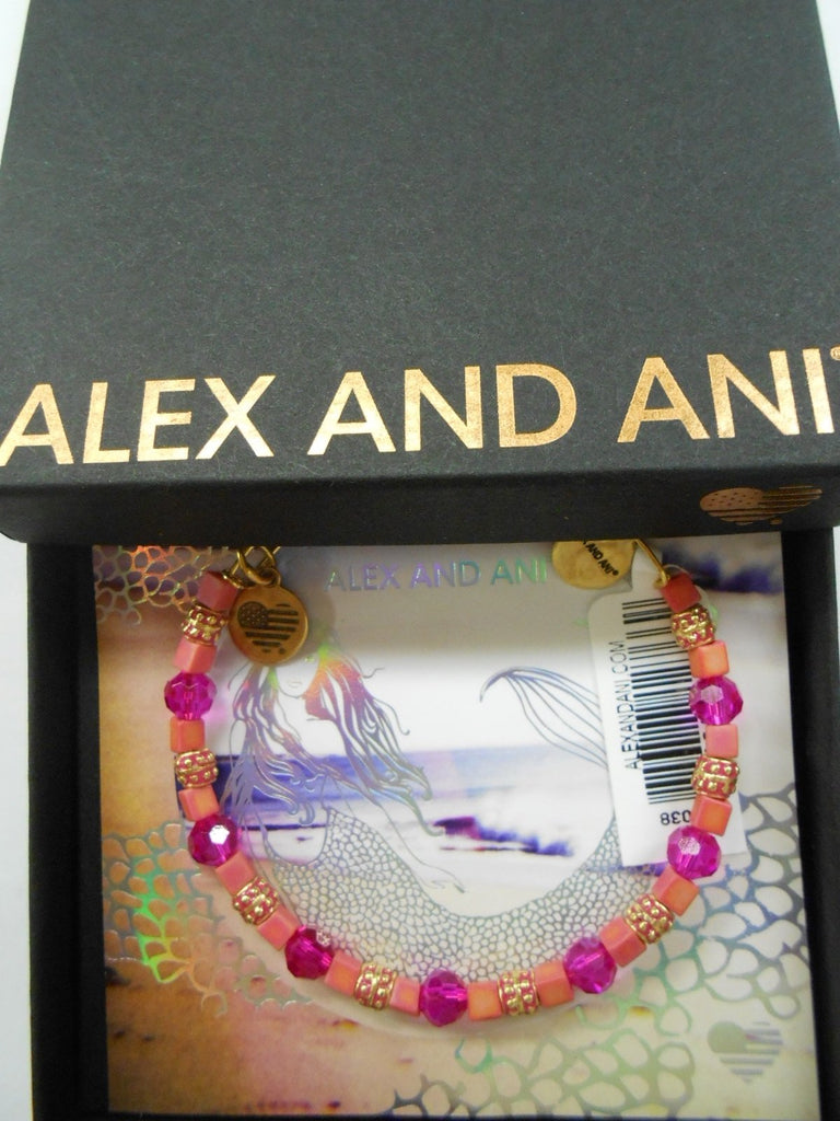 Alex And Ani Coral Dragonfruit Expandable Bangle Bracelet Rafaelian Gold