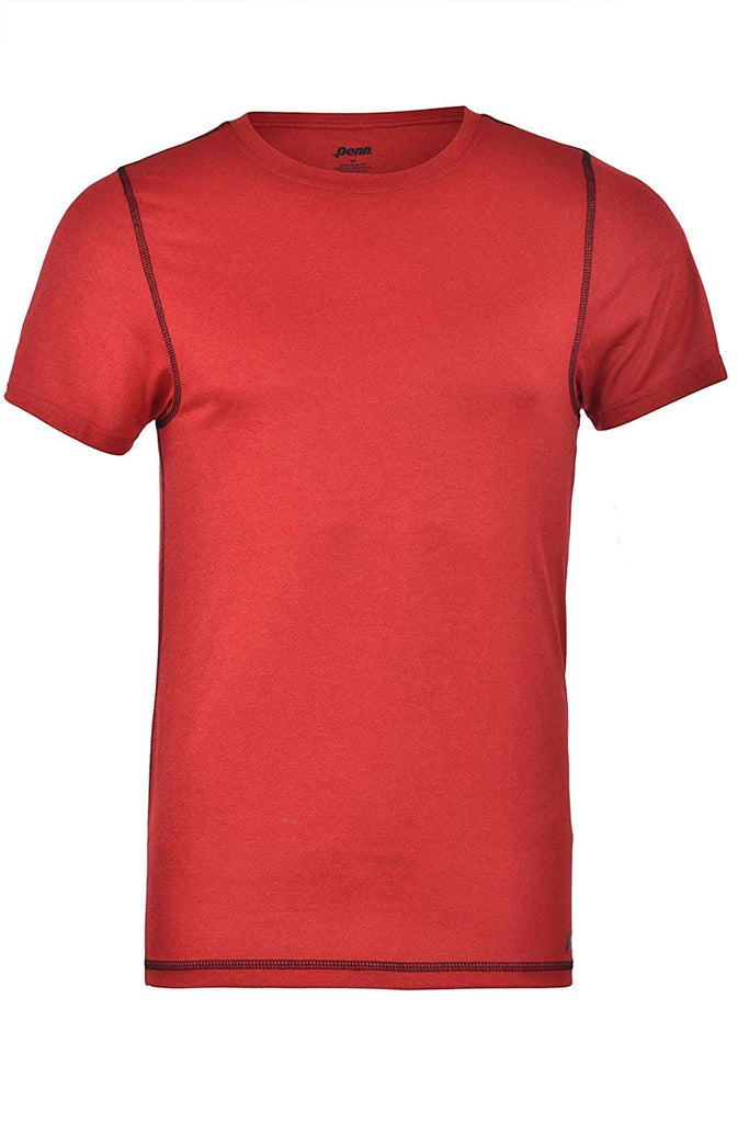 Penn Mens Performance T-Shirt Polyester/Spandex Blend Athletic Fit Tennis Shirt Gym Workout Shirt