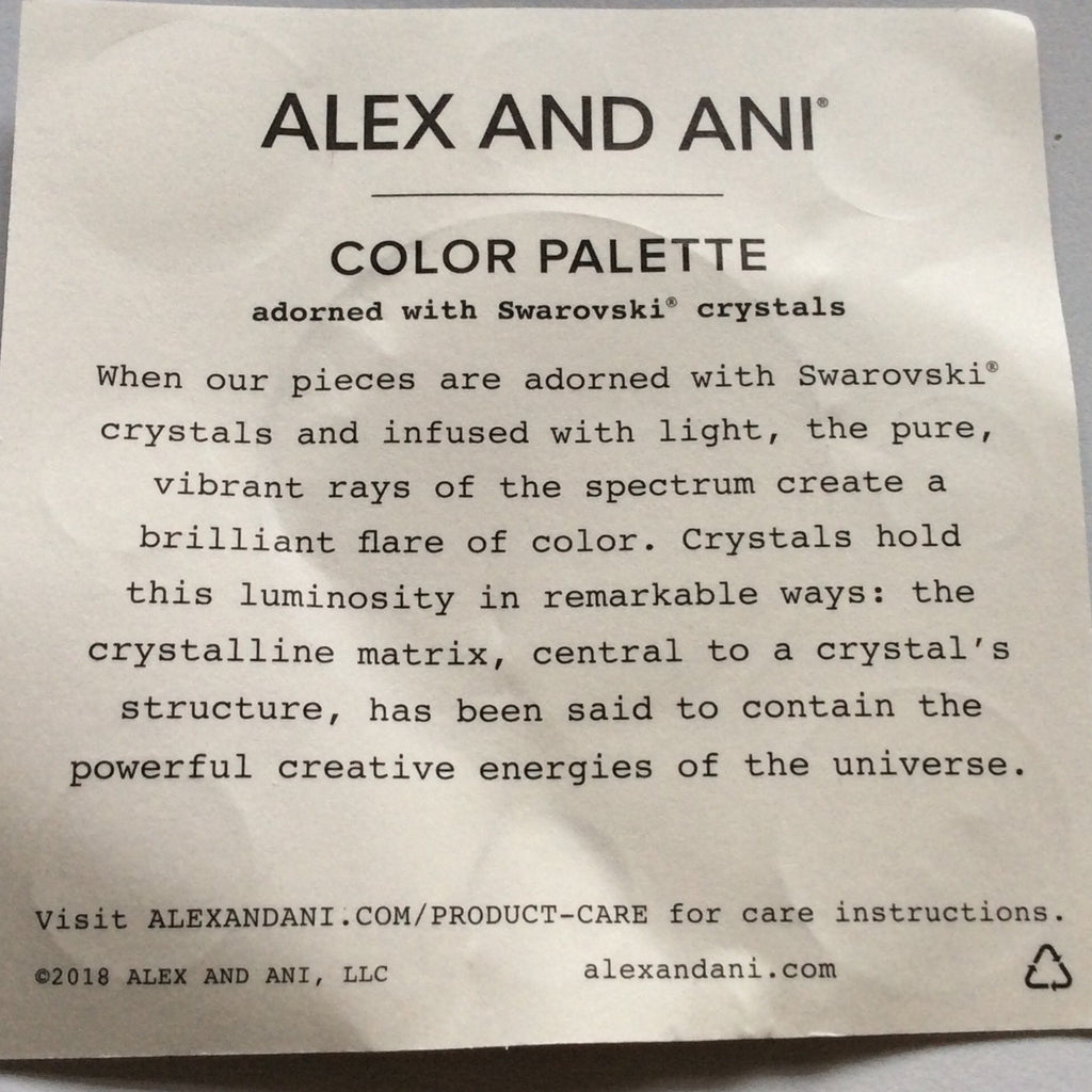 Alex and Ani Tinsel Bangle Bracelet Shiny Silver Tag Box Card