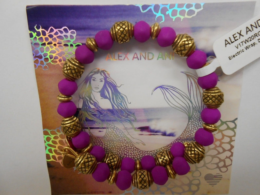 Alex And Ani Electric Wrap Dragonfruit Bangle Bracelet Rafaelian Gold