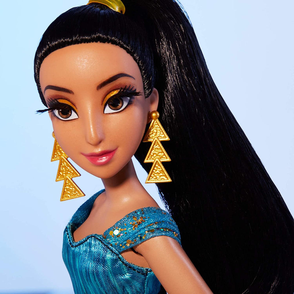 Disney Princess Style Series Jasmine Fashion Doll, Contemporary Style Full-Length Dress, Earrings, Purse, and Shoes, Toy for Girls 6 and Up