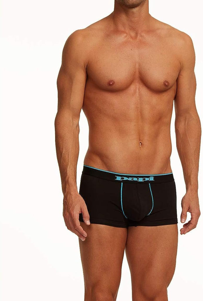 Papi Men's Stylish Brazilian Solid and Print Trunks (3-Pack of Men's Underwear)