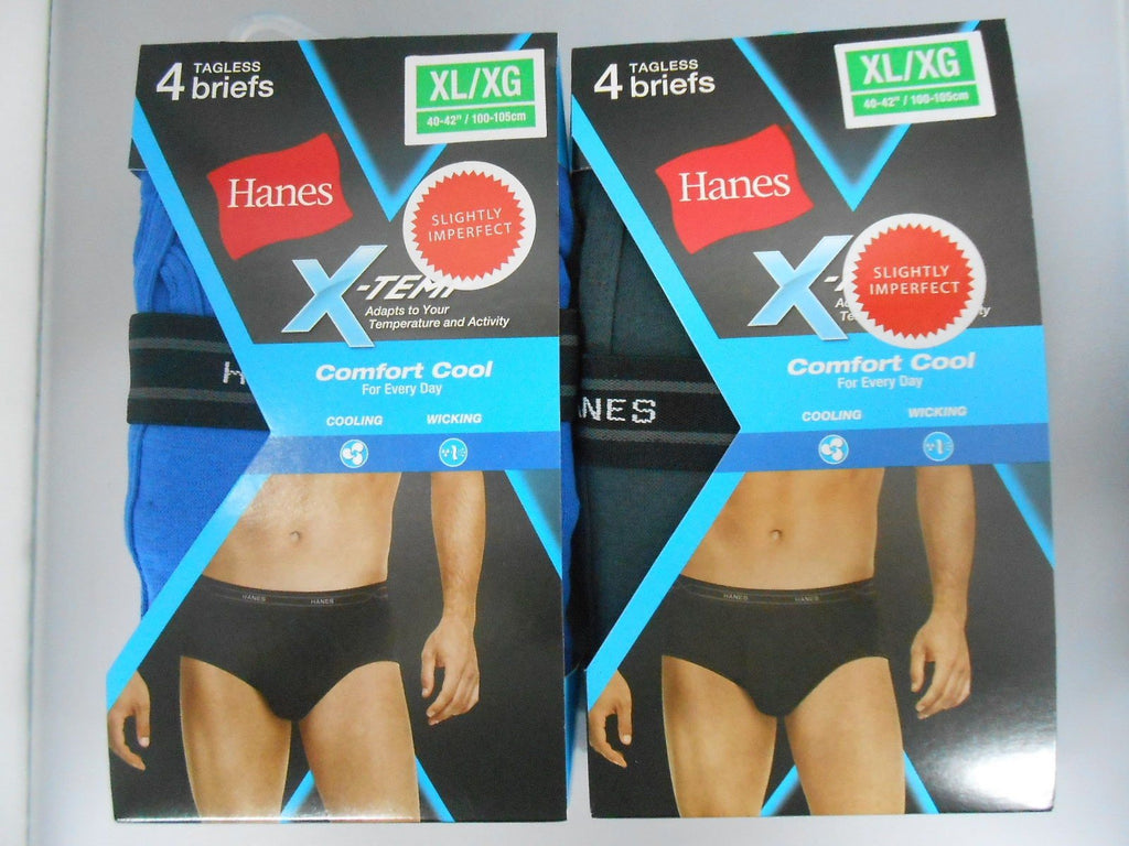 Hanes Men's X-TEMP Briefs 8-PACK Assorted Colors M, L XL