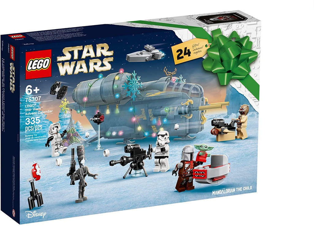 LEGO 75307 Star Wars Advent Calendar 2021，Collectible Toys from The Mandalorian(335 Pieces)