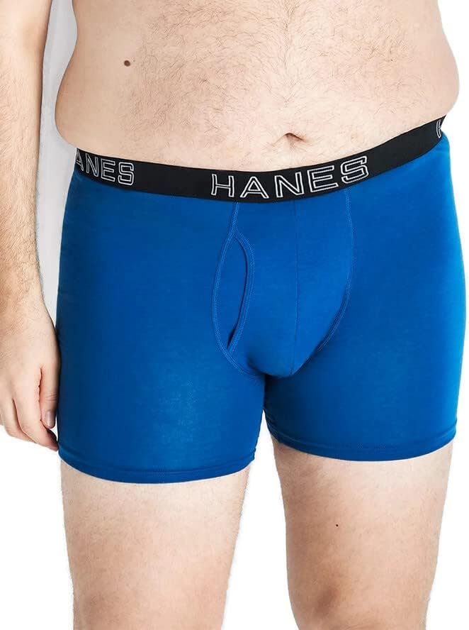 Hanes Ultimate Total Support Pouch Big Men's Boxer Briefs Underwear Pack, Assorted, 3-Pack (Big & Tall Sizes)