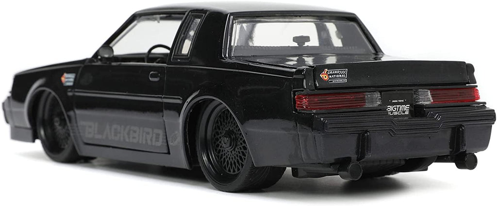 1987 Grand National Black Metallic Blackbird Bigtime Muscle Series 1/24 Diecast Model Car by Jada 34199