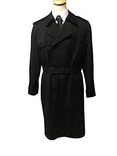 Newport Harbor Mens Black Rain Wear Long Trench Coat Size 60