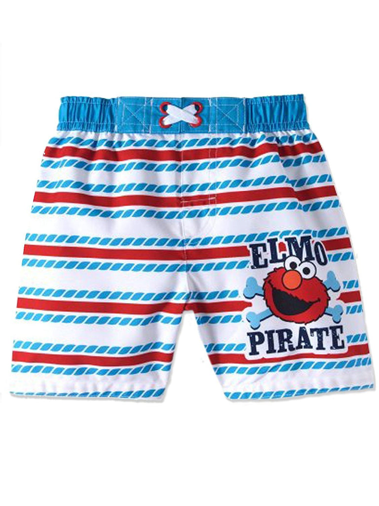 Sesame Street Elmo Infant Baby Boys' Swim Trunks, White
