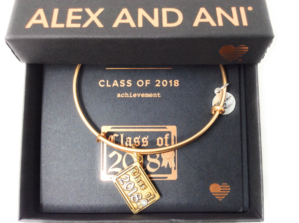 Alex and Ani Womens Class of 2018 EWB Bangle Bracelet, Expandable