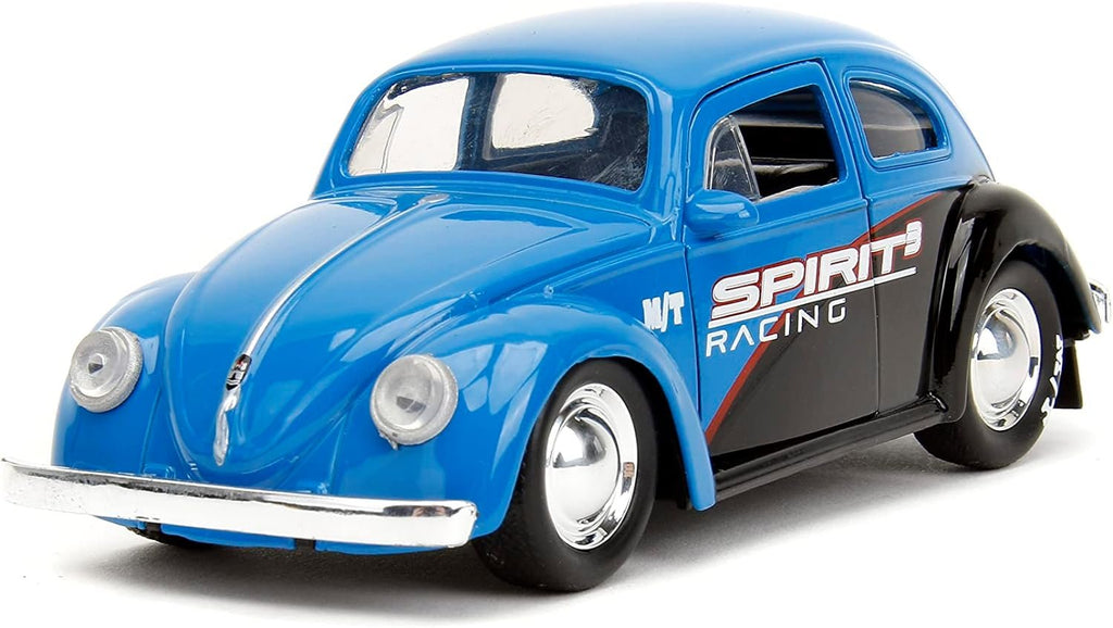 Punch Buggy 1:32 Scale 1959 Volkswagen Beetle Die-cast Car with Mini Gloves Accessory (Blue), Toys for Kids and Adults