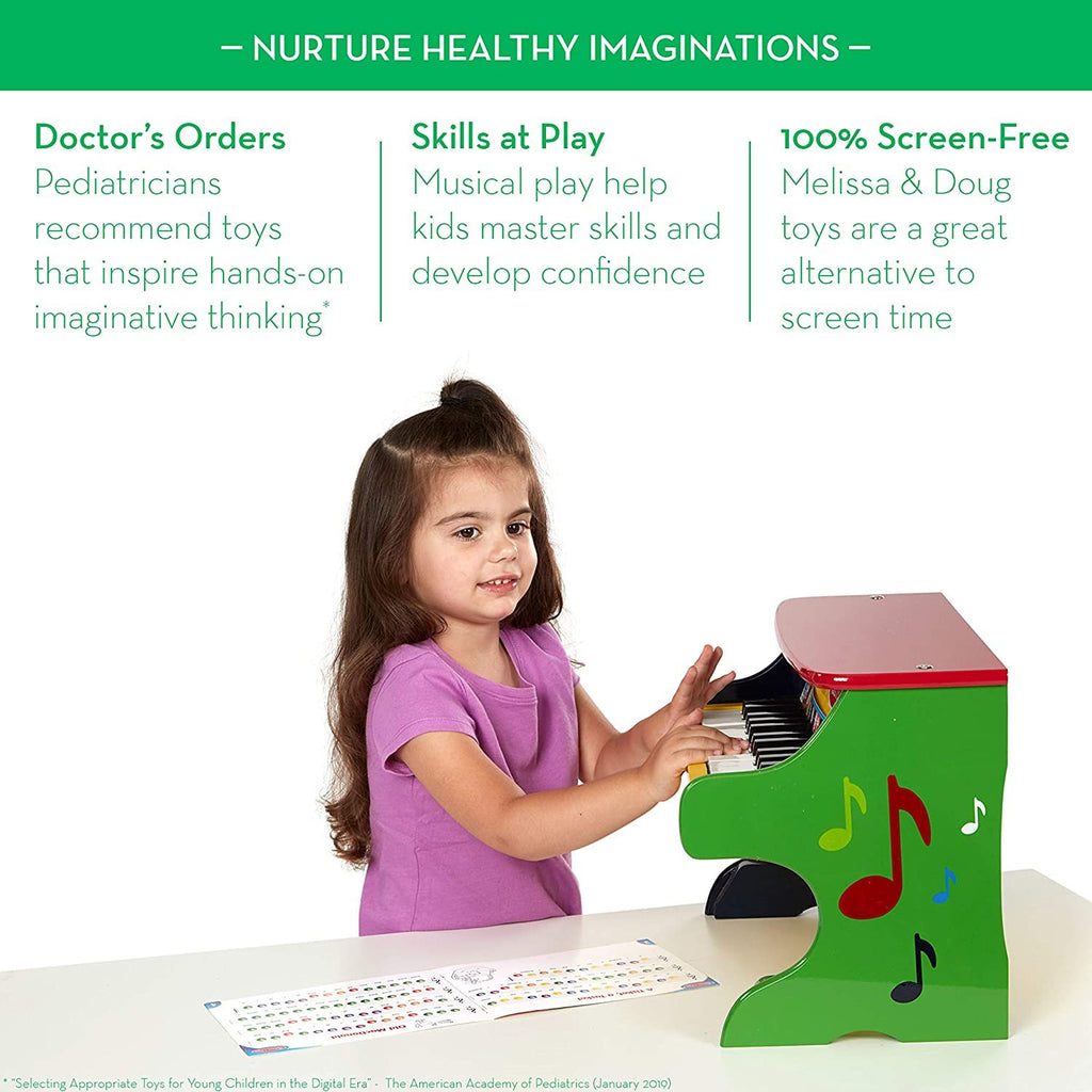 Melissa & Doug Learn-To-Play Piano With 25 Keys and Color-Coded Songbook