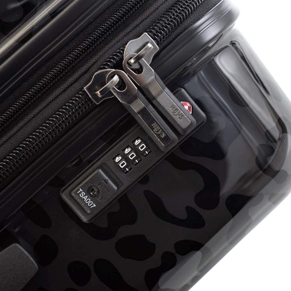 Heys America Black Leopard 21-Inch Hardside Carry-On Spinner (Black Leopard)