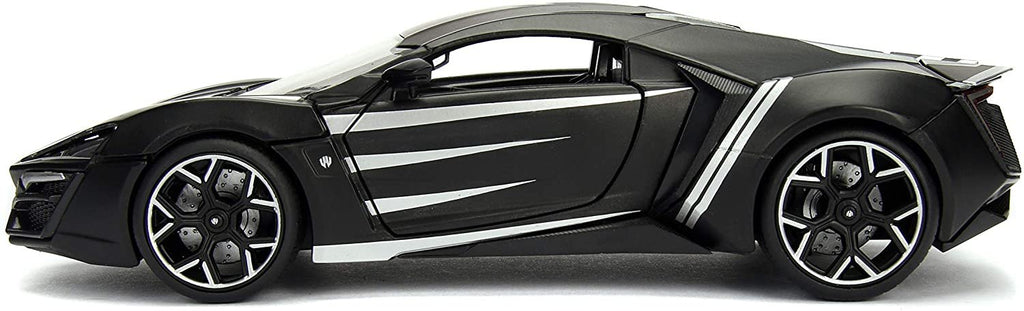 Jada Toys Marvel Black Panther & W Motors Lykan Hypersport DIE-CAST Car, 1: 24 Scale Vehicle & 2.75" Collectible Metal Figurine