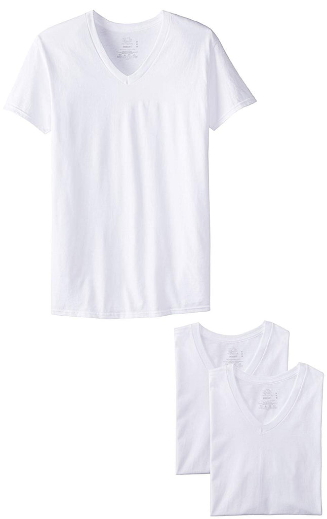 Fruit of the Loom Men's V-Neck T-Shirt(Pack of 3)