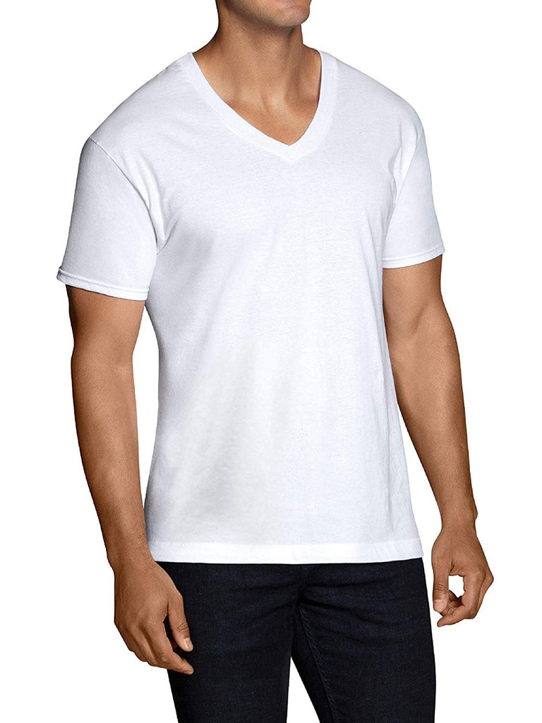 Fruit of the Loom Men's Stay Tucked V-Neck T-Shirt