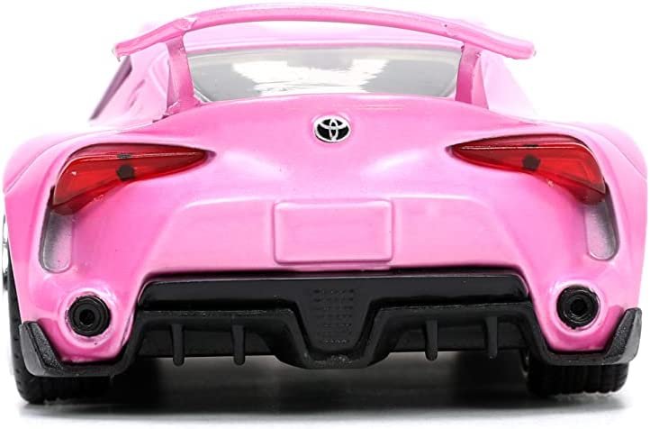 Mighty Morphin Power Rangers 1:32 Toyota FT-1 Concept Die-cast Car with 1.65" Pink Ranger Figure, Toys for Kids and Adults