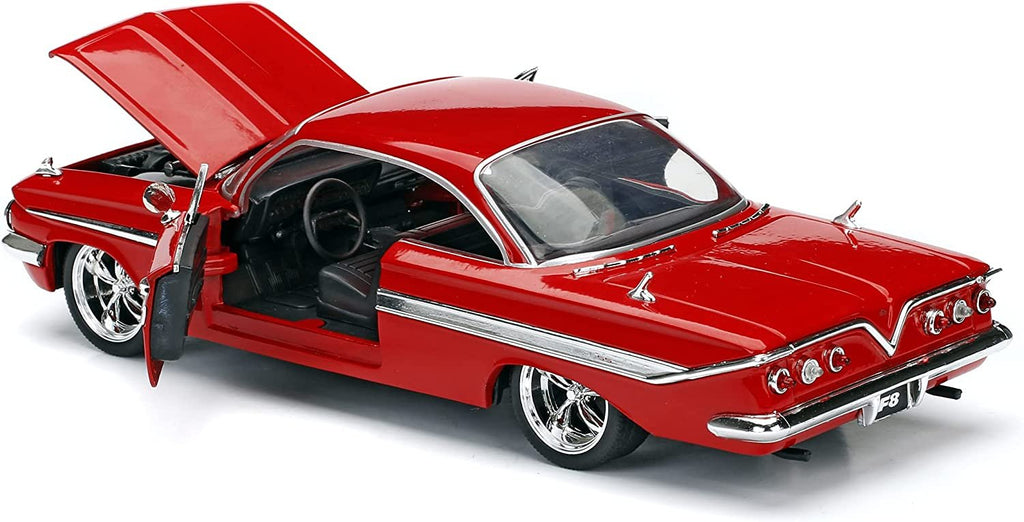 Jada Toys Fast & Furious 8 1:24 Diecast - Dom's Chevy Impala Vehicle , Red