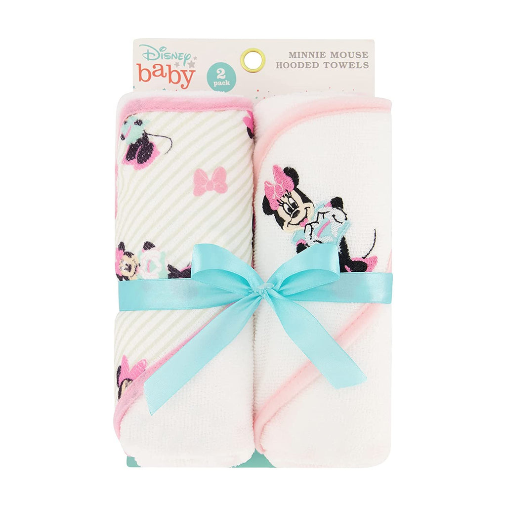 Disney Cudlie Baby Winnie The Pooh 2 Pack Rolled/Carded Hooded Towels in Sweet Life Print, 1 Count