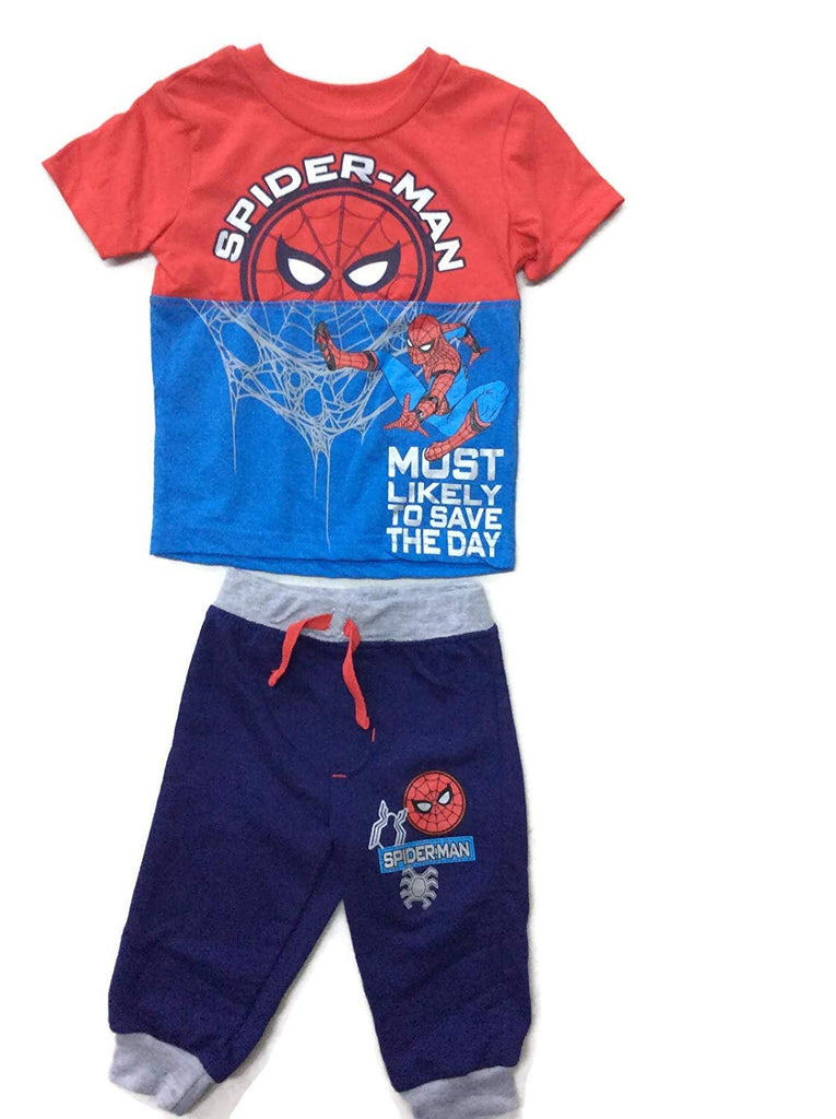 Spiderman Boys T-Shirt Sweatpants Set - Baby Size 12M 18M 24M Marvel