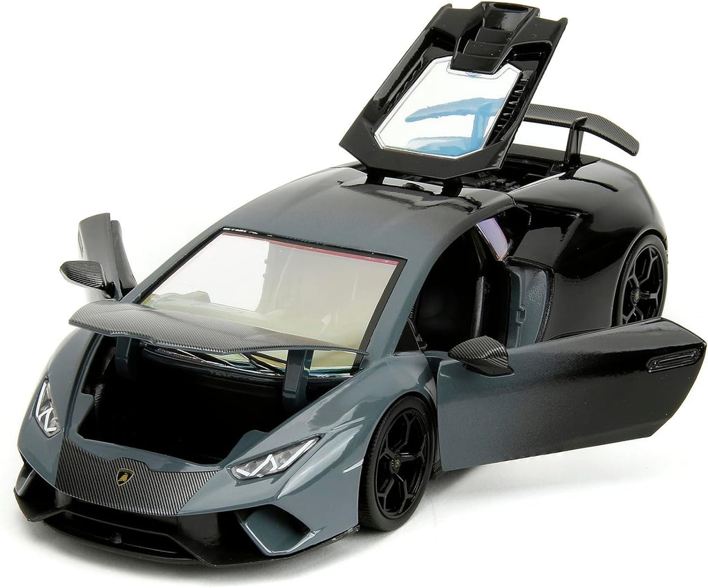 Pink Slips 1:24 Lamborghini Huracan Performante Die-Cast Car, Toys for Kids and Adults(Grey/Black Gradient)