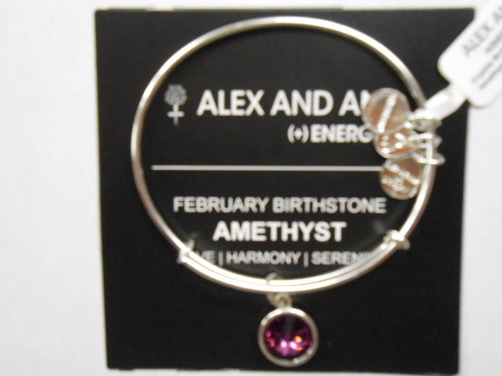 Alex and Ani Bangle Bar Imitation Birthstone Bangle Bracelet, 2.75"