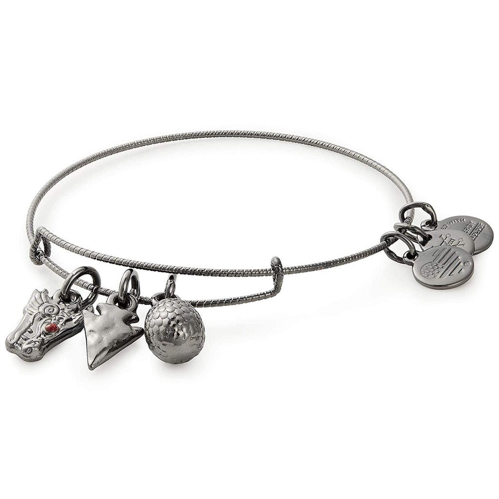 Alex and Ani GAME OF THRONES Daenerys Targaryen Charm Bangle Bracelet - Midnight Silver Finish